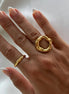 ARTEMIS | Bague Réglable en Acier Inoxydable - Élégance Dorée pour Femme | oseraa.com