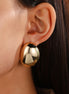 KINDIA | Boucle d'oreille en acier inoxydable doré et argent – minimaliste | Oseraa.com