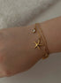 Bracelet Dubai acier inoxydable doré étoile de mer et coquillage - o-dace.com