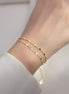 Bracelet Istanbul en acier inoxydable doré duo de chaînes - O-dace.com