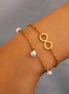 Bracelet Karachi en acier inoxydable doré symbole infini - O-dace.com