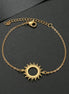 Bracelet Osaka en acier inoxydable doré motif soleil. O-dace.com