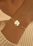 Bracelet Pékin en acier inoxydable doré trèfle porte-bonheur - o-dace.com