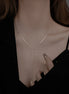 Collier Tegal en acier inoxydable doré chaîne Y élégante. O-dace.com