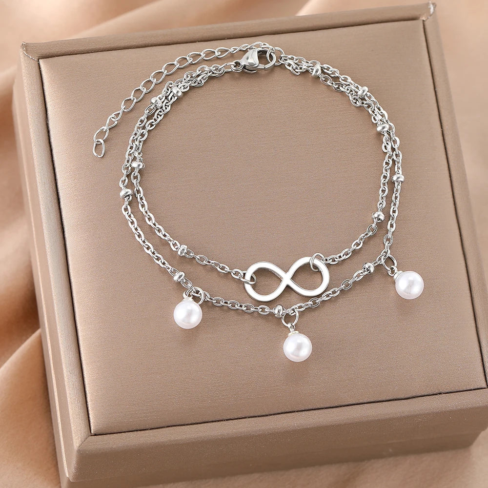 Zoom bracelet Karachi perles nacrées en argent- o-dace.com