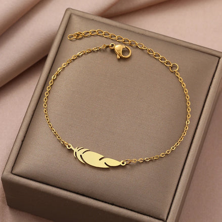 ASTANA | Bracelet  en acier inoxydable doré – Symbole léger et minimaliste | oseraa.com