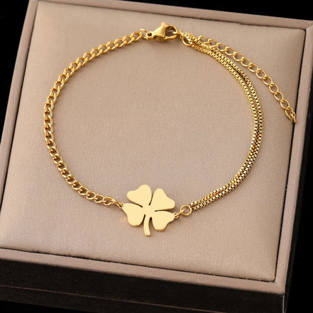 Zoom bracelet Pékin minimaliste et élégant en doré - o-dace.com