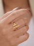 bague élégante dorée pour femme 